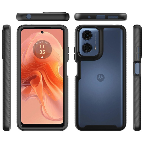 Etui do Motorola Moto E14 / G24 / G04, Shockproof, z folią, czarne