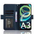 Etui z klapką do Xiaomi Redmi A3, Card Slot, granatowe