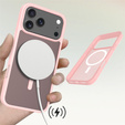 Etui Matt Case do iPhone 17 Pro, do MagSafe, półprzezroczyste różowe