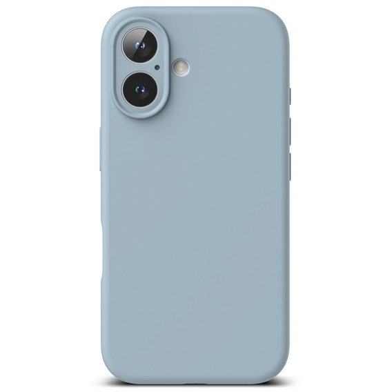 Etui Ringke do iPhone 16, Silicone MagSafe, niebieskie + Szkło Hartowane 9H