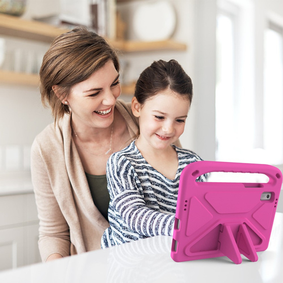 Etui dla dzieci do Lenovo Tab M9, dziecięce z uchwytem, Różowe