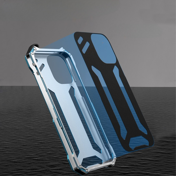 Etui R-JUST do iPhone 13 Pro, pancerne Hollow Armour, niebieskie