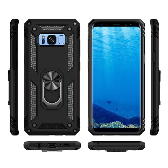 Etui pancerne do Samsung Galaxy S8, Nox Case Ring, czarne
