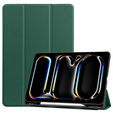 Etui do iPad Pro 13" 2024 (7 gen.), Smartcase z miejscem na rysik, ciemnozielone