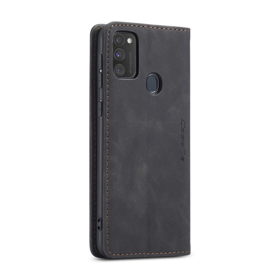 Etui CASEME do Samsung Galaxy M21, Leather Wallet Case, czarne
