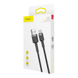 Baseus Cafule 1 m – wytrzymały kabel USB-A do USB-C 3A, szaro-czarny