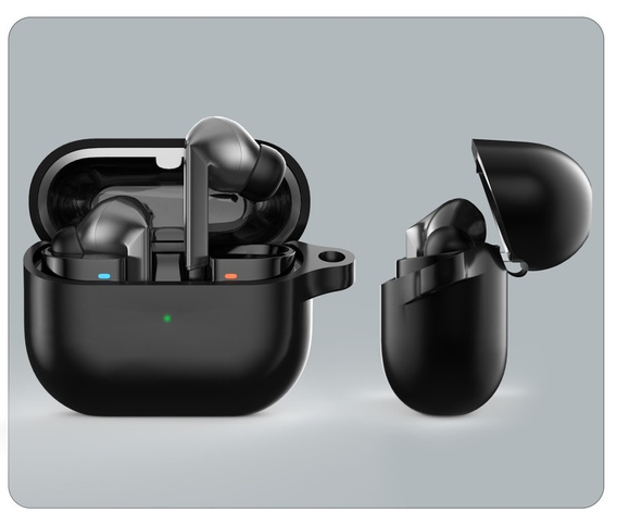 Silikonowe etui ochronne z karabińczykiem – do Galaxy Buds3 / Buds3 Pro - czarne