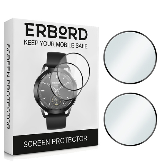 2x Szkło Hybrydowe ERBORD do Xiaomi Watch S3