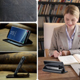 Etui z klapką CASEME do Samsung Galaxy S8, Waxy Textured, czarne