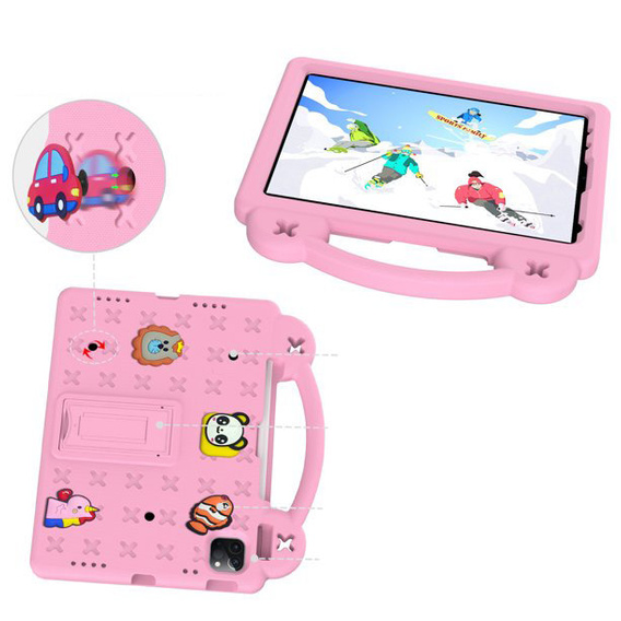 Etui do iPad Air 10.9" 2022/2020 (5/4 gen.) / Pro 11" 2022/2021/2020 (4/3/2 gen.), Cute Patterns, z podstawką, Różowe