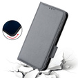 Etui z klapką do Xiaomi Redmi Note 12 5G / POCO X5 5G, Wallet Litchi Magnet, szare