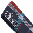Etui do Samsung Galaxy S25+ Plus, Carbon Fiber MagSafe, niebieskie / czerwone