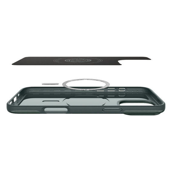 Etui Spigen do iPhone 16 Pro, Thin Fit Mag, zielone + Szkło hartowane 9H