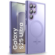 Etui do Samsung Galaxy S25 Ultra, do MagSafe, ERBORD Matt Case, fioletowe + Szkło na ekran
