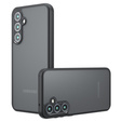 Etui do Samsung Galaxy A55 5G, Matte Hybrid, z ochroną aparatu, przezroczyste / czarne