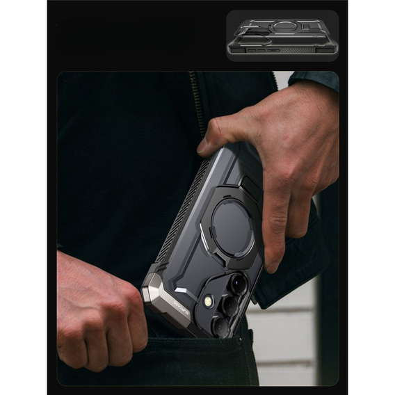 Etui Supcase do Samsung Galaxy S25 FE, Unicorn Beetle Grip Mag, Czarne