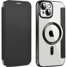 Etui z klapką do iPhone 14, RFID Wallet MagSafe z ochroną aparatu, czarne