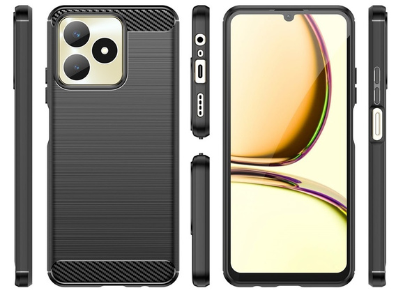 Etui do Realme C51, Karbon, czarne