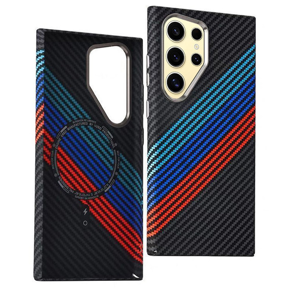Etui do Samsung Galaxy S23 Ultra, Carbon Fiber MagSafe, granatowe