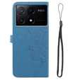 Etui z klapką do Xiaomi Poco X6 Pro 5G, Mandala, niebieskie