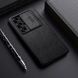 Etui z klapką NILLKIN do Samsung Galaxy S25 Ultra, CamShield Qin Pro, skórzane, czarne