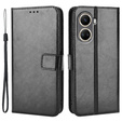 Etui z klapką do Huawei Nova 10 SE, Crazy Horse Wallet, czarne
