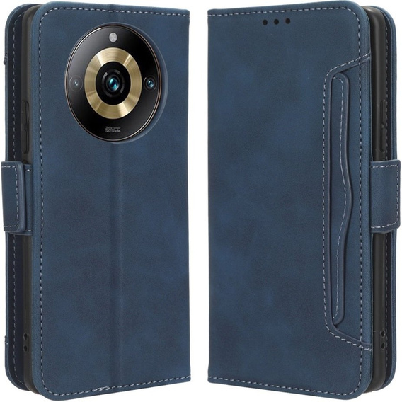 Etui z klapką do Realme 11 Pro 5G / Pro+ 5G, Card Slot, granatowe