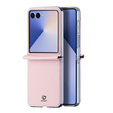 Etui Dux Ducis Bril Series do Samsung Galaxy Z Flip7 5G – różowe, skórzane