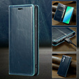 Etui z klapką do Samsung Galaxy A54, ERBORD Waxy Wallet, niebieskie
