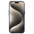 Etui do iPhone 15, Carbon Fiber MagSafe, niebieskie