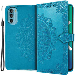Etui z klapką do Motorola Moto G52 / G82 5G, Mandala, niebieskie
