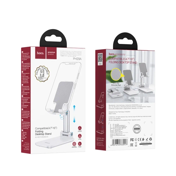 Uchwyt HOCO PH29A biurkowy do telefonu lub tabletu 4,7–10" – biały
