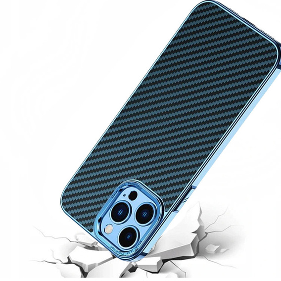 Etui Slim Carbon do iPhone 14 Pro Max, Blue