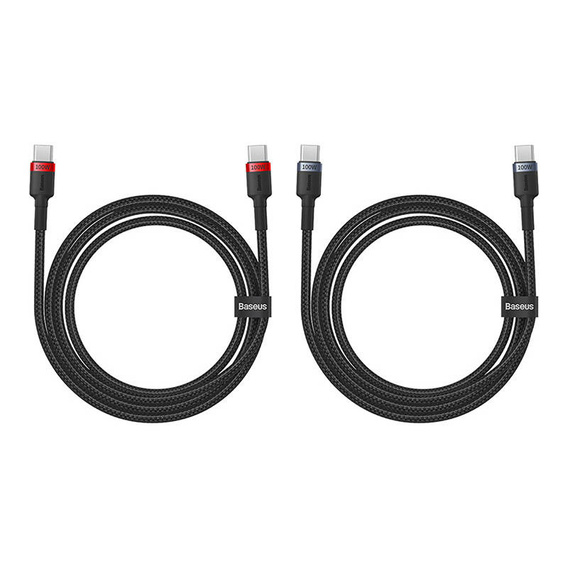 Kabel Baseus Cafule USB-C do USB-C 100W 1m – zestaw 2 sztuk