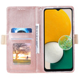 Etui z klapką do Samsung Galaxy A54 5G, Wallet Pocket Zipper Lace, różowe
