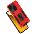 Etui pancerne do Xiaomi Redmi Note 13 5G, CamShield Slide, czerwone + Szkło Hartowane 9H