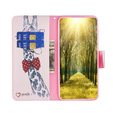 Etui z klapką do Samsung Galaxy S23 FE, Wallet, Giraffe różowe
