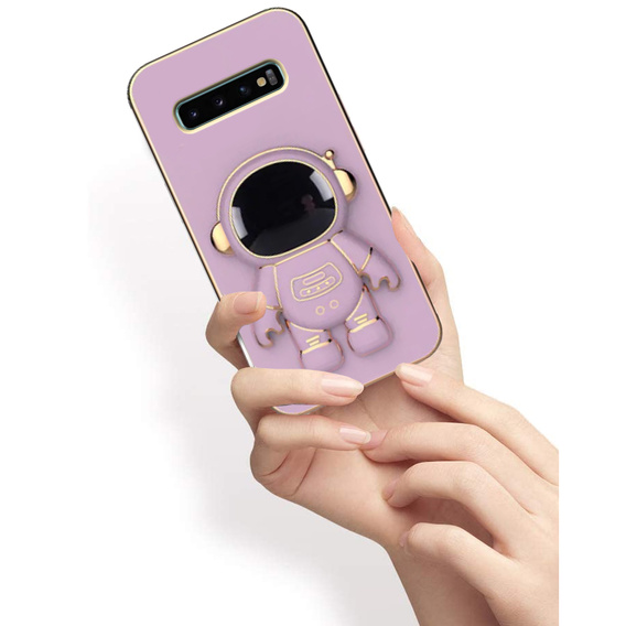 Etui do Samsung Galaxy S10 Plus, Astronaut, fioletowe