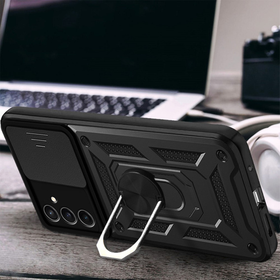 Etui pancerne do Samsung Galaxy S23 FE, CamShield Slide, czarne