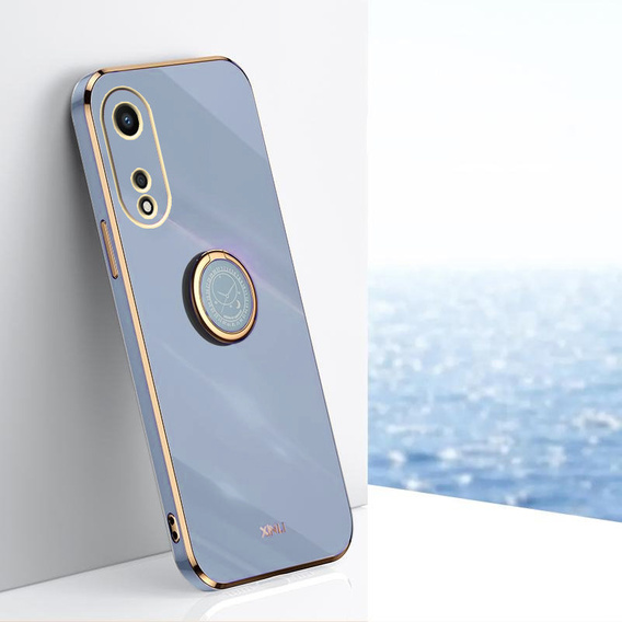 Etui do Oppo A78 5G, Electro Ring, niebieskie