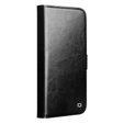 Etui ze skóry z klapką QIALINO Genuine Cow Leather do iPhone 17 Pro Max, czarny