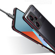 Etui do Xiaomi Redmi Note 13 Pro+, Armor Bumper, z osłoną obiektywu, czarne / czerwone