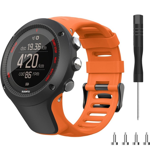 Pasek Silikonowy do Suunto Ambit 1/2/3/2S/2R/3P/3S/3R, Pomarańczowy
