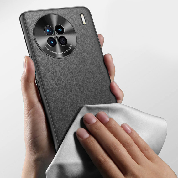 Etui skórzane do Vivo X90 Pro 5G, Obudowa leather hybrid Case, Czarne