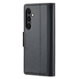Etui do Samsung Galaxy A55, ERBORD Glossy Litchi, portfel z klapką, czarne