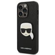 Etui Karl Lagerfeld do iPhone 14 Pro Max, Saffiano Karl's Head Patch, czarne