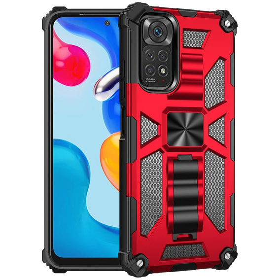 Etui do Xiaomi Redmi Note 11 / 11S, Armor Kickstand, czerwone