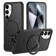 Etui do Samsung Galaxy S25/S24 magnetyczne, z podstawką – czarne
