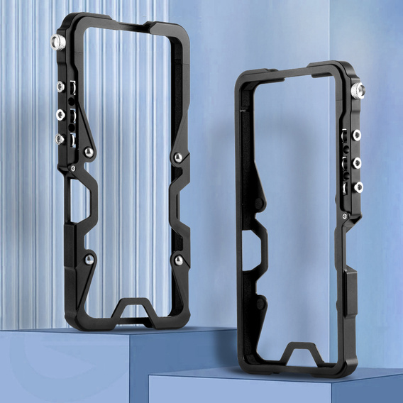 Aluminiowe etui ochronne bumper do Xiaomi Poco X7 Pro 5G – czarne