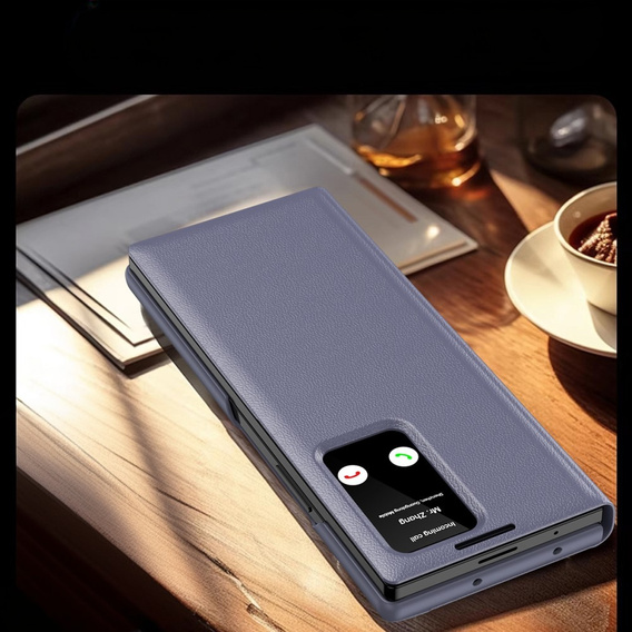 Etui z klapką do Samsung Z Fold5 5G, Smart View Wallet, lawendowe